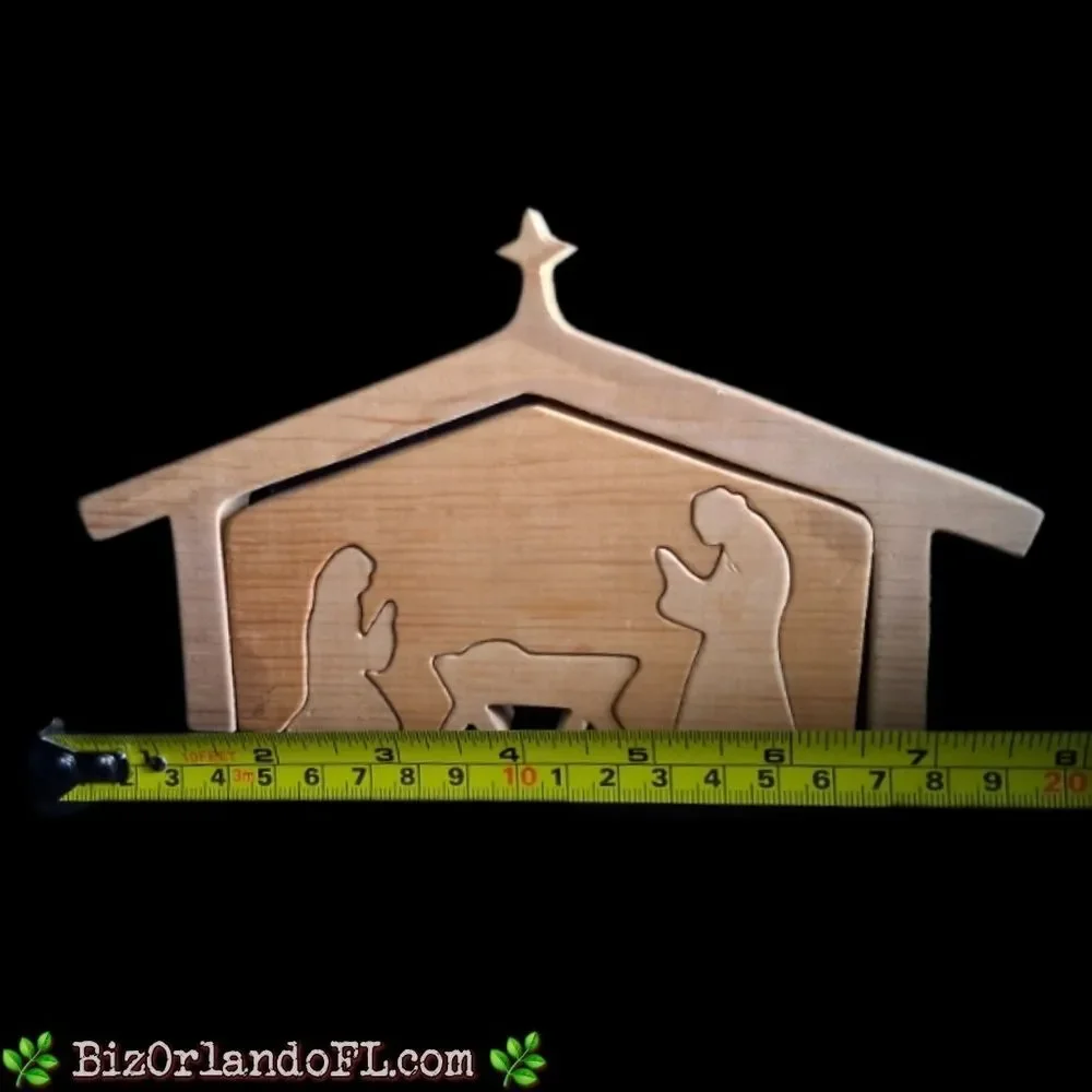Wooden Nativity Scene Decor